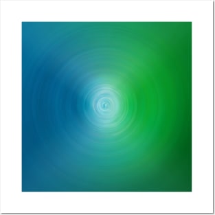 Blue and Green Gradation Posters and Art